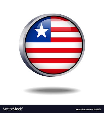 liberia flag button