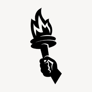Liberty torch silhouette collage element, | Free PSD - rawpixel