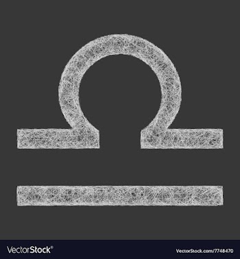 Libra zodiac sign line art vector image