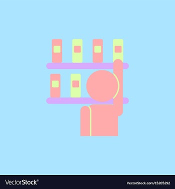 Library and man silhouette taking book vector image