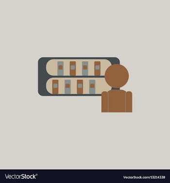 Library and man silhouette vector image