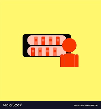 Library and man silhouette vector image