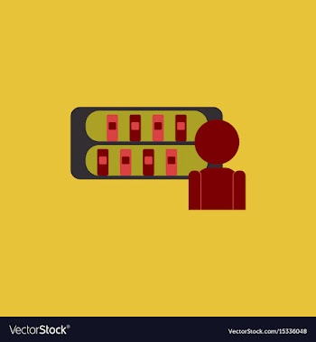Library and man silhouette vector image
