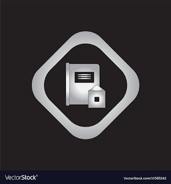 Library book and envelope vector image