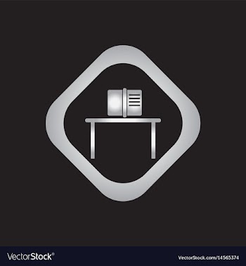 Library book and table vector image