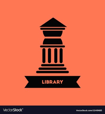 Library building vector image