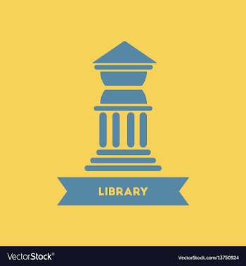 Library building vector image