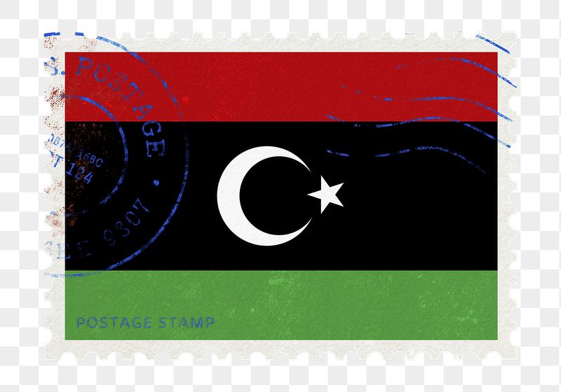 Libya flag png post stamp | Free PNG - rawpixel