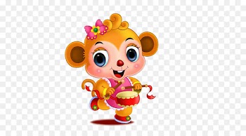 Lichun Caishen Happiness Chinese New Year Bodhisattva - Cute cartoon monkey 