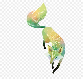 Lichun Xiaoshu Yushui Dashu Chunfen - Vector green fox 
