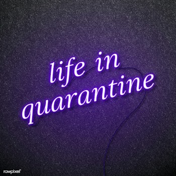 Life in quarantine purple neon sign  | Free  illustration - 2312694