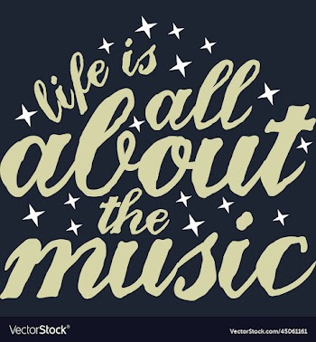 life is all about the music typography quote