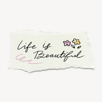 Life is beautiful paper note | Free PSD - rawpixel