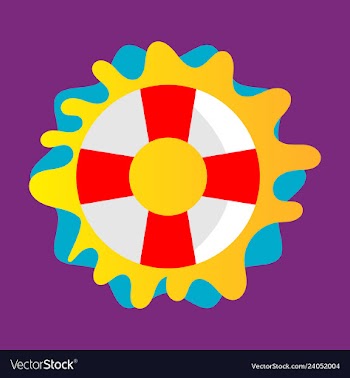 Lifebuoy icon - lifesaver isolated preserver life vector image
