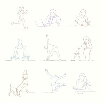 Lifestyle line art, diverse people | Free Vector Illustration - rawpixel