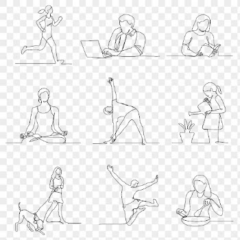 Lifestyle png line art, hobby | Free PNG - rawpixel
