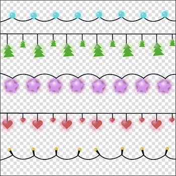 Light Adobe Illustrator, cute decorative lights transparent background PNG clipart