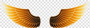 Light Biscayne High School Icon, Golden wings transparent background PNG clipart