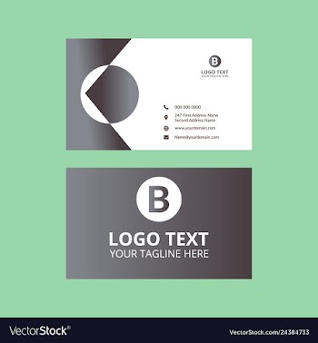 Light black business card vector image