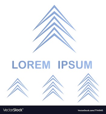 Light blue advancement logo design template set vector image