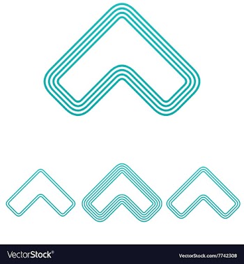 Light blue arrow logo design set vector image