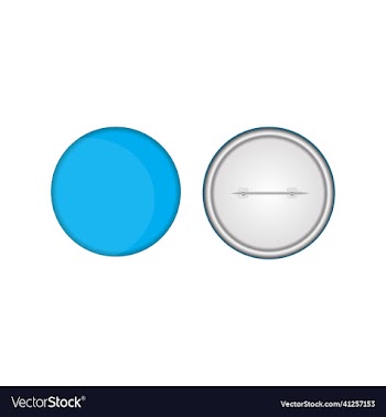 light blue badge front and back view