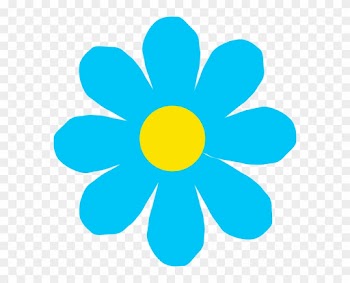 Light Blue Flower Clipart
