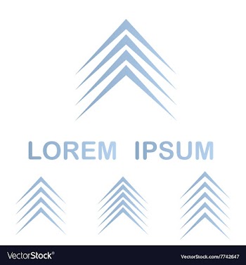 Light blue forward symbol design template set vector image