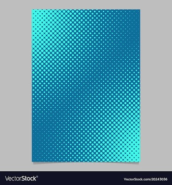 Light blue halftone dot pattern page template vector image
