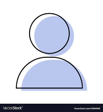 light blue outline user avatar flat icon