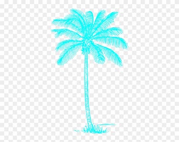 Light Blue Palm Tree