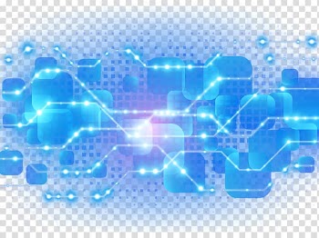 Light Blue Technology, Blue light effect background decoration, blue digital artwork transparent background PNG clipart