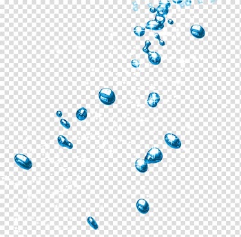 Light, Blue water droplets floating elements transparent background PNG clipart