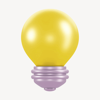 Light bulb, 3D rendering design | Free Photo - rawpixel