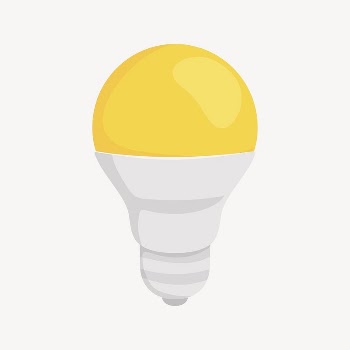 Light bulb clipart, cute cartoon | Free PSD Illustration - rawpixel
