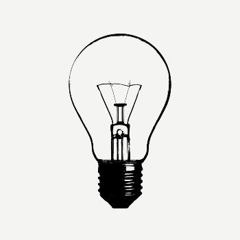 Light bulb collage element, black | Free PSD - rawpixel