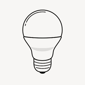 Light bulb doodle clipart, cute | Free PSD Illustration - rawpixel