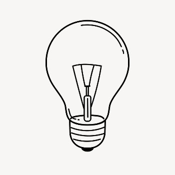 Light bulb doodle clipart, cute | Free PSD Illustration - rawpixel