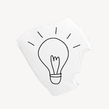 Light bulb doodle clipart, ripped | Free PSD - rawpixel