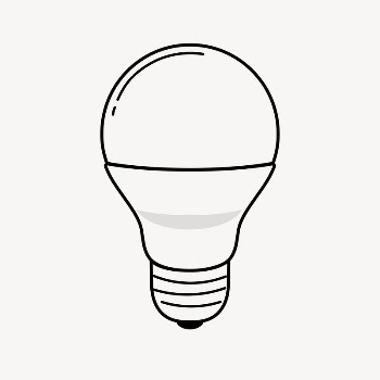 Light bulb doodle collage element, | Free Vector Illustration - rawpixel