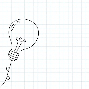Light bulb doodle copy space | Free stock vector - 893377