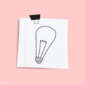 Light bulb doodle on a note | Free stock vector - 893376