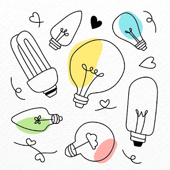 Light bulb doodle set | Free stock vector - 893338