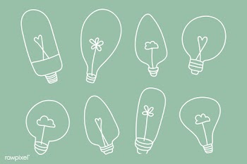 Light bulb doodle set | Free stock vector - 893341