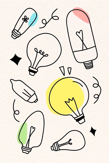 Light bulb doodle set | Free stock vector - 893342