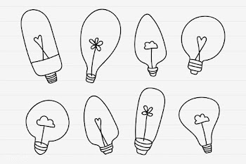 Light bulb doodle set | Free stock vector - 893345