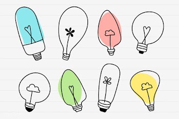 Light bulb doodle set | Free stock vector - 893358