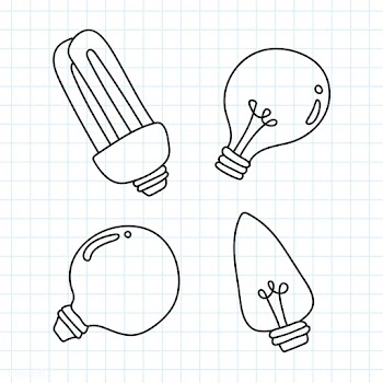 Light bulb doodle set | Free stock vector - 893363