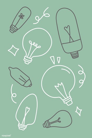 Light bulb doodle set | Free stock vector - 893367