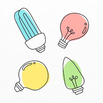 Light bulb doodle set | Free stock vector - 893379